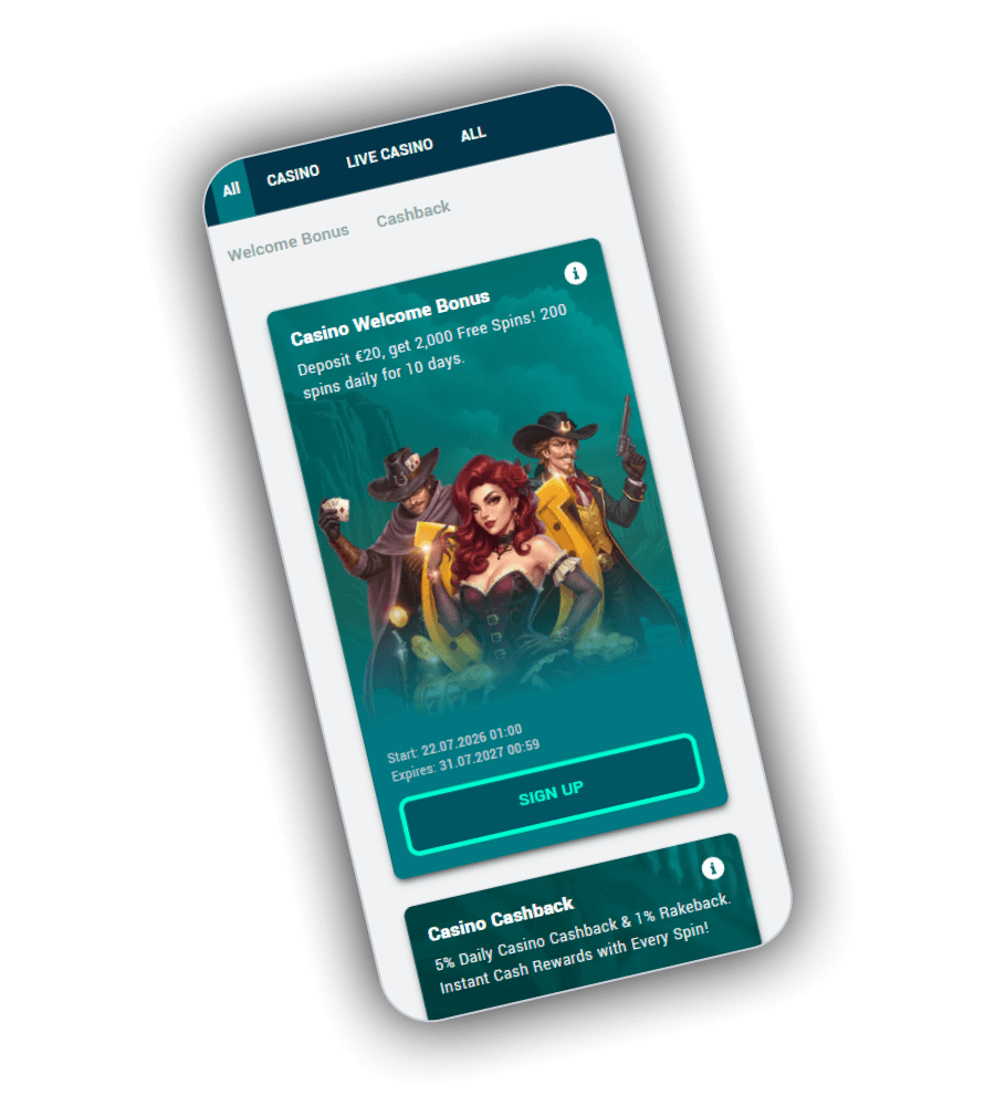 Howzit Casino promotions page showing welcome bonus and cashback offers